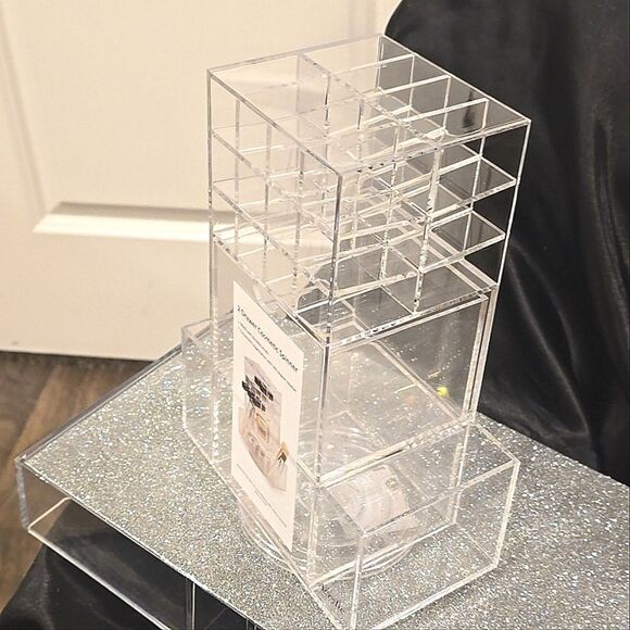 At Home 2-Drawer Acrylic Spinner Cosmetic Organizer - Picture 5 of 9